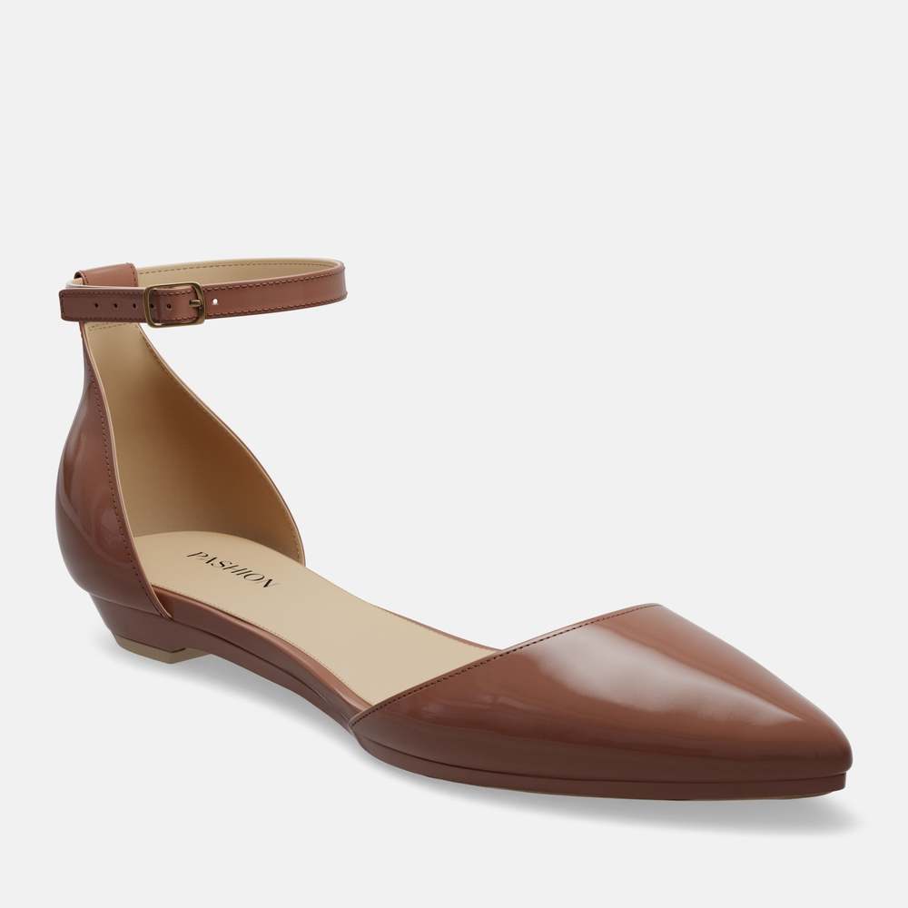 CONVERTIBLE HEEL - Pashion 1.0 The D'Orsay Walnut Patent Block 3 Inch - Picture 7 of 7